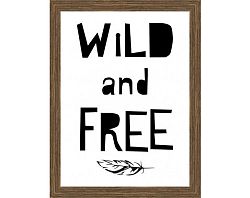 Rámovaný obraz Wild and free, 18x24 cm