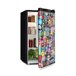 Klarstein Cool Vibe, lednice, A+, 90l, VividArt Concept, styl manga, černá
