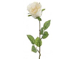 Umělá květina Růže 45 cm, krémová